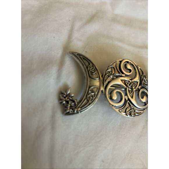 Triple Moon Celtic Knot Hair Clip Vintage Hollow Moon Hair Clip Barrette Emo - Picture 3 of 6